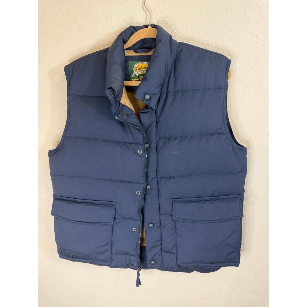 Cabela's Premier Northern Goose Down‎ Puffer Vest Outdoor Gear Blue Medium M Reg